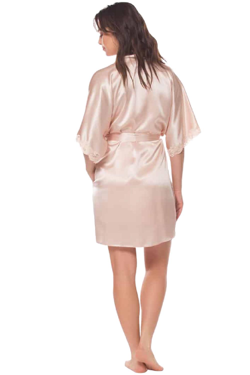 Christine Boudoir Short Robe, Rose Quartz (BIJR4000)