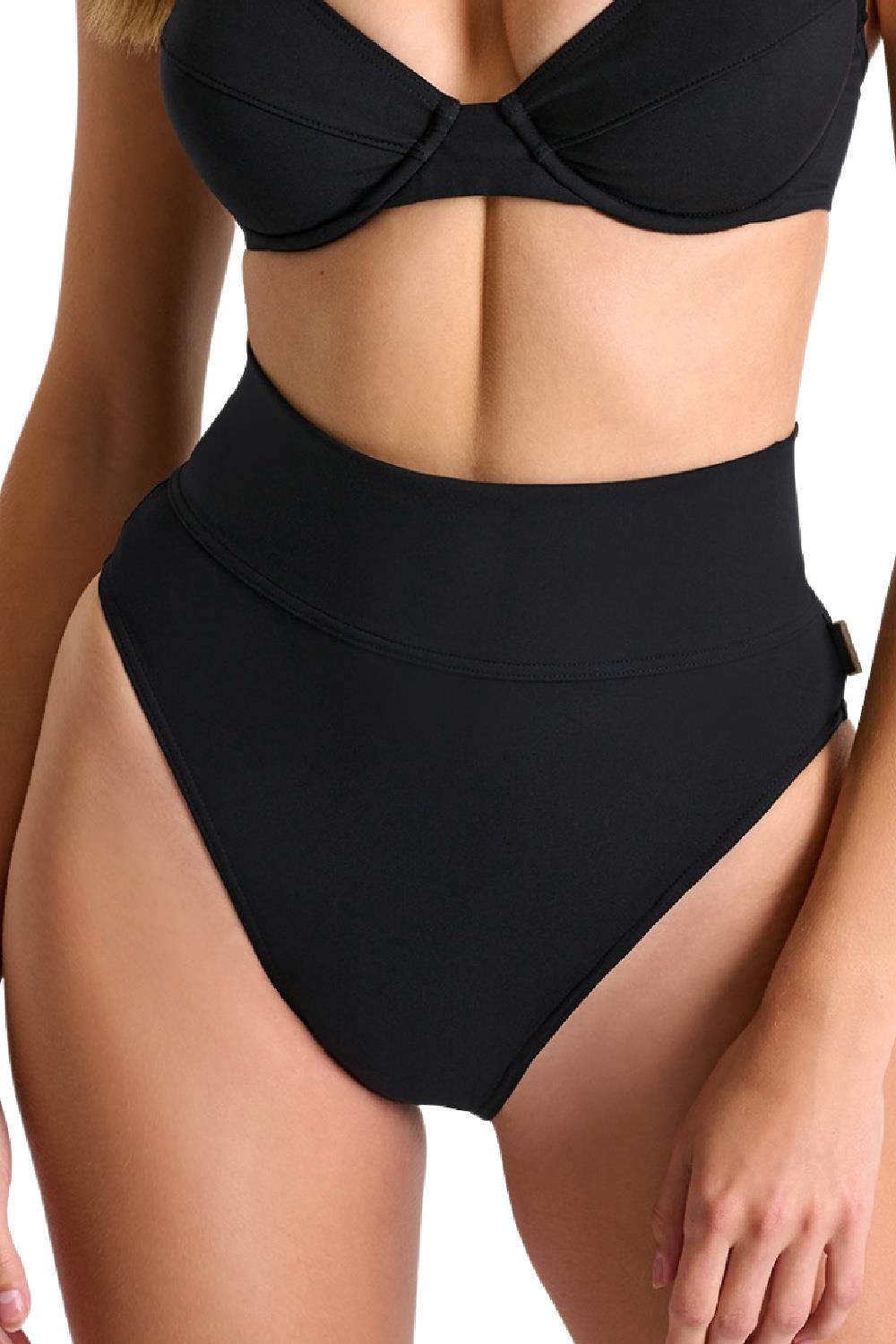 Shan Intemporel High Waist Bikini Bottom, Caviar, 42390-37